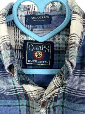 Vintage Chaps Ralph Lauren blue plaid button down